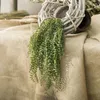 Decorative Flowers String Of Pearl Hanging Spray - 19.3" Long Artificial Greenery Home Decor Fake Grass DIY Plant Wall Plantas Artificiais