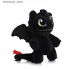 Poupées en peluche Dragon 3 personnage d'animation sans dents nuit en colère lumière en colère jouet Dragon en peluche 20 cm Q240322