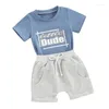 Clothing Sets Baby Boy Summer Clothes Little Dude Letter Printed Short Sleeve T Shirt Shorts With Pockets Toddler 2 Piece Outfitss