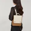 Sac à dos Chikage en cuir, couleur contrastée, cartable de bonne qualité, de luxe, mode loisirs voyage banlieue pour femmes