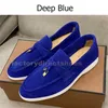 With box Italy dress shoes for men Tricolor Boat Black Dark Grey Green blue Beige women designer sneakers Summer Charms Walker White Sole Suede Loafers Piana trainers