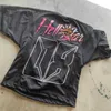 Erkek Tişörtler Mesh Hellatar Çatlak Desen Jersey T-Shirt V-Neck Sports T-Shirt Erkek Giyim Büyük Boy Nefes Alabilir Kısa Knapıtlı Erkek Tişört J240322