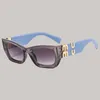 Lunettes de soleil pour hommes Designers Mui Mui PC Plein cadre rose bleu épais miroir jambes lunettes de soleil en plein air adumbral protéger les yeux lunettes de chat avec boîte hj085 C4