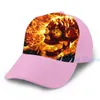 Ball Caps Fashion Ghost Rider Fire Basketball Cap Men Women Graphic Print Black Unisex Adult Hat