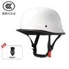 Capacetes de motocicleta meio capacete retro casco moto aberto rosto piloto piloto 3cc certificado M-XXXXL