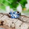 Bandringe Holz-Harz-Ring, transparenter Epoxidharz-Ring, modischer handgefertigter getrockneter Blumen-Hochzeitsschmuck, Liebesring für Frauen