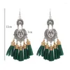 Kolczyki Dangle Lovbeafas Fashion Ethnic Bohemian Down Długość dla kobiet Brincos Longos Tassel Vintage Boho Bijoux