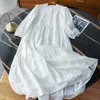 Robe en dentelle blanche pour femmes, élégante, patchwork, avec motif floral, ajouré, ample, décontractée, gilet de fête, nouvelle collection, 240322