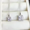 Pendentifs Inbeaut excellente coupe carré D couleur Moissanite pendentif collier 925 argent 1-2 Ct passe diamant Test coussin