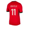 2024 JOAO FELIX PURUGAL SOCCER Jerseys 24 25 Ruben Neves Portugaless Football Shirt Bernardo Bruno Fernandes Camisa de Futebol Men Kits KITET KITE