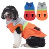 Vêtements pour chiens d'hiver vêtements pour animaux de compagnie bicolore double sac réfléchissant veste rembourrée en coton manteau plus velours chaud tendance décontractée
