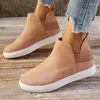 Boots Women's Ankle 2024 Autumn Winter Women Platfrom Wedges Shoes Outdoors Flat With Waterproof Female Plus Size