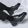 Brogue chaussures en cuir chaussures d'affaires de luxe hommes robe formelle Oxfords mode chaussures de bureau Gentleman dîner chaussures Schoenen Heren