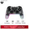 Contrôleurs de jeu Joysticks Manette de jeu RVB sans fil pour Nintendo Switch TV Box Console PC Joystick Contrôleur transparent avec fonction de réveilY240322