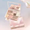 Shadow Judydoll Tien kleur make -up uitgebreide schijf oogschaduw disk poeder blusher afslankte hoogtepunt grond kleur make -up palet