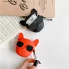 Earphone Accessories New 3D Cartoon Stereo Bluetooth Wireless Ear Case Bull Dog Headphone Case Silicone Protection 1 23 Bluetooth Headphone CaseY240322