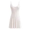 Casual Dresses Boho Inspired Women's Pink Dress Cable Knit Straps Sleevless Sakter Mini Sexy Girl