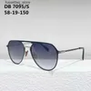 Okulary przeciwsłoneczne DB 7095/s Pure Titanium Oryginalne okulary przeciwsłoneczne Owalne podwójne most Mężczyzny modne stylowe okulary z etui kobiety słoneczne L240322