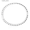 Urok Bracelets 4 mm pełny moissanite Diamond Womens Najwyższa jakość Oryginalna 925 Sterling Srebrna Rose Gold Hoop Tennis Nowy 2023 L240322