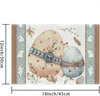Коврики для стола Ретро пасхальные салфетки 12x18 дюймов Набор из 4 яиц с цветочным рисунком Весна Лето Сезонный фермерский дом Синяя мешковина для домашней кухни