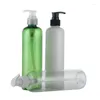 収納ボトルホワイトグリーン300ml x 20空のプラスチックローションポンプ化粧品コンテナ液体石鹸ディスペンサーシャンプー付き