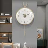 Relojes de pared Reloj de diseño moderno Minimalista Sala de estar Latón Fancy Slient Único Creativo Moda Cuarzo Wandklok Decoración del hogar