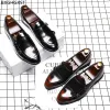 Shoes Mens Loafers Shoes Luxury Double Monk Strap Men Dress Shoes Patent Leather Designer Shoes Men High Quality Office 2023 Business