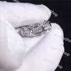 Bandringen 2023 Designer luxe dames kruis tussen gouden ringen met diamanten moderingen klassieke sieraden 18K verzilverde roos bruiloft groothandel