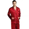 Pyjama-Set für Herren aus Seidensatin, Pyjama-Set, Nachtwäsche-Set, Loungewear, USA, SMLXLXXLXXXL4XL__, passend für alle Jahreszeiten, 240315