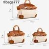 Handmade Bk Bag Bags Platinum 50 American Canvas with Top Layer Cowhide Vegetable Tanned Fashion Bag Women's Handbag Casual Men's Shoulder