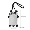 Bag Cartoon Panda Shape Shoulder For Girls Eye Catching Design Convenient Single Style Satchel