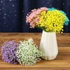 Faux Floral Greenery 10pcs Artificial Flower Babys Breath Wedding Home Decoration Artificial Gypsophila Living Room Home Decoration Plastic Bouquet Y240322