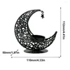 Posiadacze świec Eid Mubarak Holder Moon Home Islamski muzułmański wystrój imprezowy Ramadan Tea Light Table