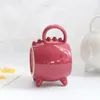 Tassen 250 ml Cartoon Nettes Schwein Keramik Becher Tasse Hause Trinken Büro Frühstück Kreative Unregelmäßige Rot Weiß Paar