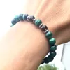 MG2101 Bracciale al quarzo fumé di malachite di grado 8 MM 3A Bracciale da uomo con protezione energetica profonda di alta qualità Mala