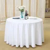 Table Cloth El Chinese And Western Restaurant Solid Color Square Circular Household Tablecloth Skirt Thickened Satin White