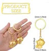 Decorative Figurines 6Pcs Tiger Keychain 2024 Year Gold Pendant Chinese Gift Zodiac Blessing Souvenir Ornament