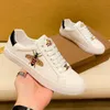 Shoes Mens Little Bee White Shoes Fashion Genuine Leather Luxury Casual Board European Goods Trend