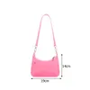 Shoulder Bags Jelly Women's Shopper Bag 2024 Trend Transparent Solid Color Underarm Phone Female Hobos Purses Handbags