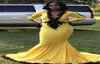 Żółte południowoafrykańskie sukienki na bal maturę głęboką rękaw głęboką szyję koronkową satynową satynową sukienki wieczorowe sukienki na imprezę plus size 6943724