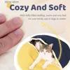 Kattbäddar möbler bekväm katt säng plysch husdjur säng tvättbar mjuk katt och valp varm säng non glid och fluffig botten lämplig för kattungar inomhus y240322