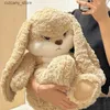 Мягкие плюшевые животные Anger Bunny plushie с длинными ушками кролика, плюшевые игрушки Kawaii Bunny, плюшевые детские куклы для детей, подарок L240322