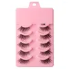 False Eyelashes 5 Pairs Half Fake Lashes Soft Natural Fluffy Makeup Cat Extension Eye Faux Maquiagem Cils Tool L G2C8