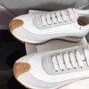 Scarpe casual Moda Punta tonda Sneakers stringate Taglia 35-45 Amanti Primavera Autunno Décolleté Donna Cristallo Genuino Uomo in pelle