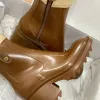 Stiefel modische neue Regenstiefel Frauen britische Farbe Matching Martin Stiefel dicke Absatz dicke Soled Antiskid Middle Boots Schuhe