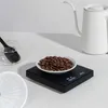 Hushållsskalor TimeMore Black Mirror Basic+ New Up Digital Coffee Food Kitchen Scale With Time USB Light Weight Mini Digital Scale 240322