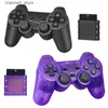 Game Controllers Joysticks Wireless gaming board USB PC game for Playstation 2 console joystick 2.4G dual vibration impact joystickY240322