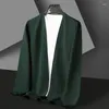 Vestes pour hommes Style coréen Hommes Basic Cardigan Manteau Vert Noir Gris Kaki Marine Café Sweat Mâle Loisirs Confortable Survêtement Printemps Automne