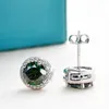 JoyceJelly 65mm 1ct Colorful Earrings Unisex Male Female S925 Sterling Sliver Sparkling Fine Jewelry Mens Earstuds 240228