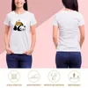 Polos femininos confortável dormir panda t-shirt roupas estéticas camisa de impressão animal para meninas designer mulheres luxo